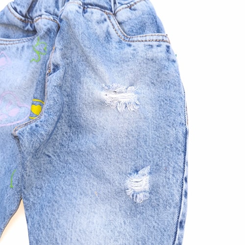 خرید شلوار جین زاپ دار دخترانه نوزادی مام استایل شیککو از نورونیک