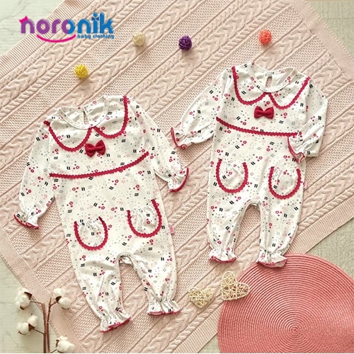 سرهمی دخترانه گلگلی نوزادی تا 1 سال پردیس