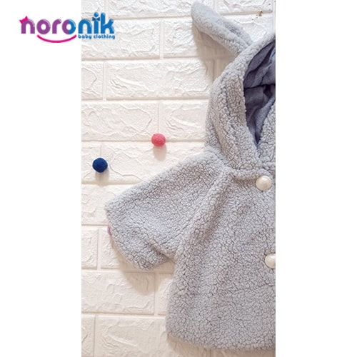 خرید شنل دخترانه کلاهدار تدی طرح خرگوشی از سایت نورونیک