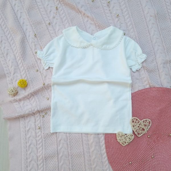 فروش تیشرت دخترانه یقه ب ب سفید پردیس در نورونیک
