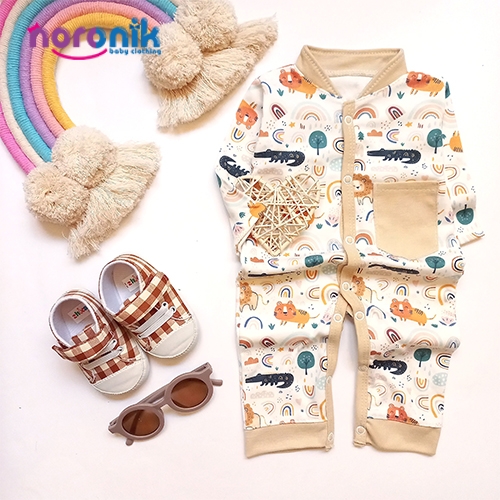 سرهمی پسرانه نوزادی طرح شیر پردیس